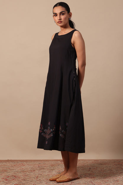 Solid Flared Pure Cotton Dress - Image 5